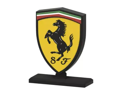 Stand Logo Ferrari 3D print model