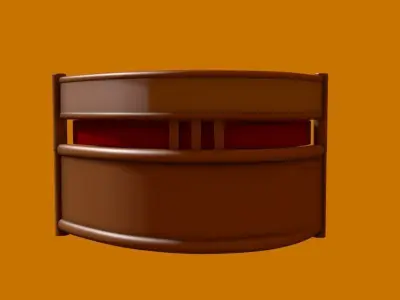 Soft Bamboo Chair Low-poly 3D model