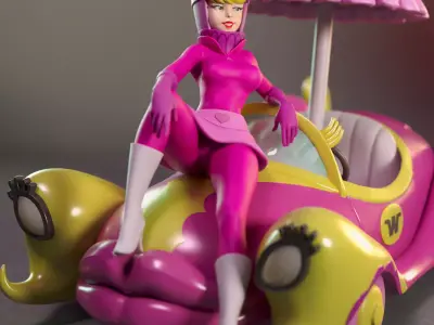 Penelope Pitstop from Wacky Races 3D print model