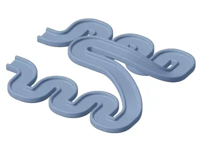 Plastic Premium Bike Racetrack Toy 3D model