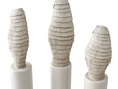 Scales abstract art sculpture 3D model