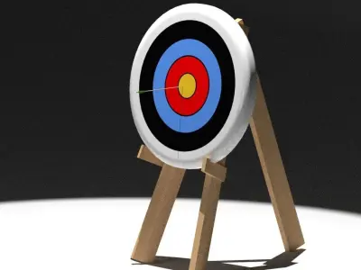Animated Archery Bow Shooting Arrow 3D model