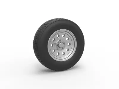 Car wheel 11 Scale 1 to 25 3D print model