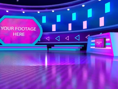 Virtual set deisign for entertainment show 3D model