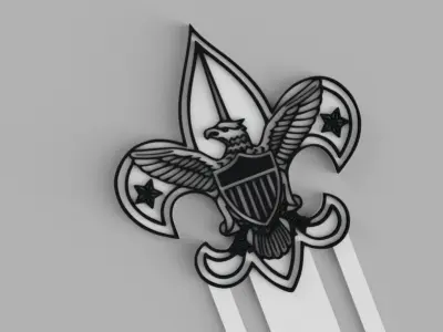 Fleur de Liz world organization of the boy scout  Bookmark Free 3D print model