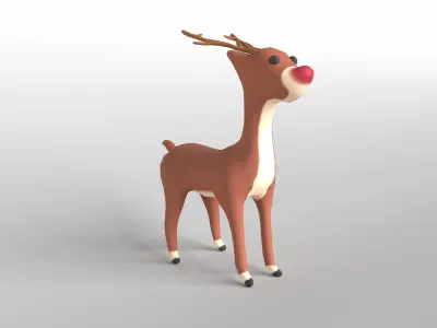 Deer v1 001 Low-poly 3D model