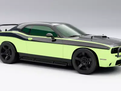 Dodge Challenger RT Low-poly 3D model