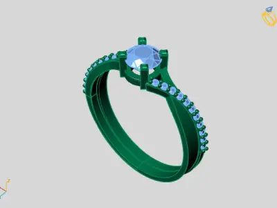 Women Ring 3DM Womens Ring 3d models 3D print model 3D print model 8