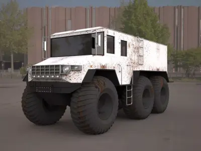 burlak amphibious atv 3d model 3D model