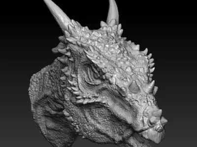 Dracorex head bust 3D model