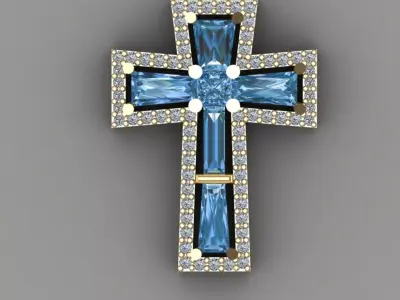cross gold  3D print model