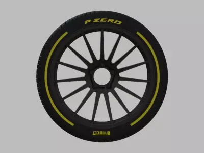 Miniature Enkei RS05RR Rim and Tire - 3D Print - No Textures 3D print model