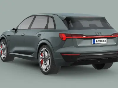 Audi Q8 e-tron Low-poly 3D model