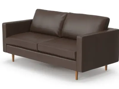 Loveseat - Leather Low-poly 3D model
