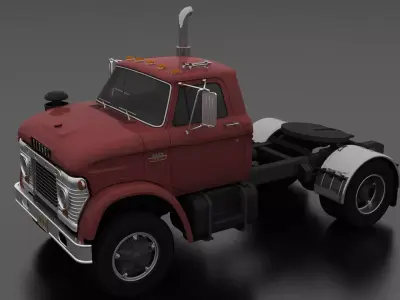 N-Series N-950-D Semi Truck 1963 Low-poly 3D model