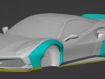 Ferrari 488 GTB Liberty Walk 3D model