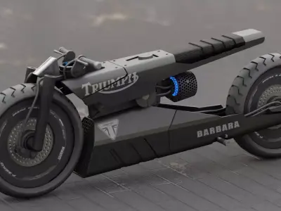 TRIUMPH MOTORBIKE  RIGGED 3D model