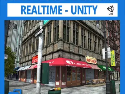 NYC Block 6 Unity Free low-poly 3D model