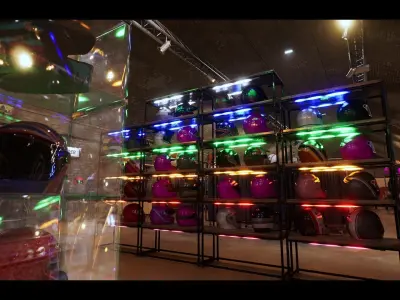 Motorbike Shop Environment Low-poly 3D model