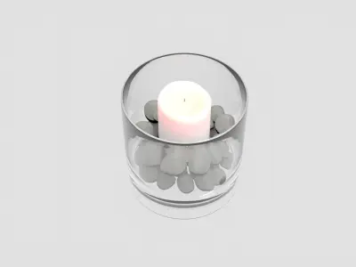 Decorative candle 3D model