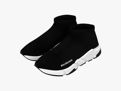 Balenciaga Speed Trainers Low Black 3D model