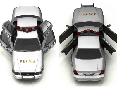 Car Police 5 Low-poly 3D model