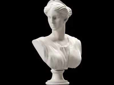 Artemis Bust Ancient Greek Goddess of Hunt 3D model