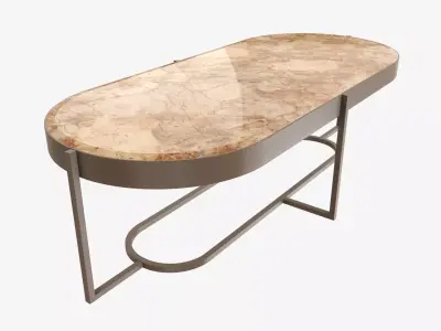 Coffee table oval 3D model