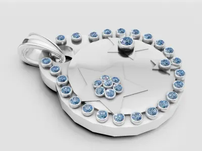 3D GOLD PENDANT  3D print model