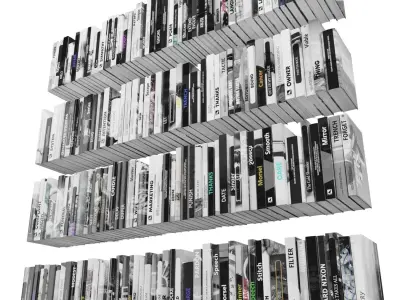 Books 150 pieces 2-7-1 Low-poly 3D model