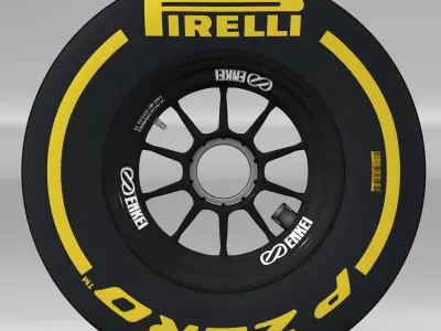 enkei soft rear tyre Low-poly 3D model