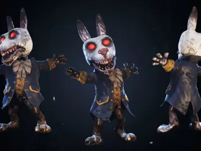 Spooky Animaltronics Pack - Rigged and Animated Low-poly 3D model