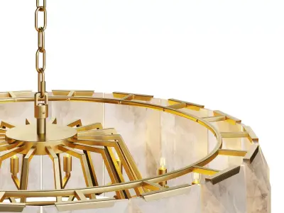 Harlow Calcite Round Chandelier 43 3D model