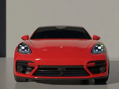 Car Rigged - Porsche Panamera 3D model