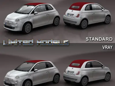 50 cars models Low-poly 3D model