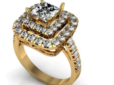 daimond ring 3D print model 18