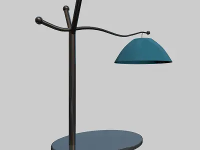 Lamp 3D Model table with shade 3D model