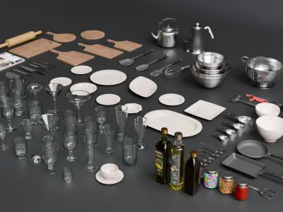 High quality model Kitchenware assets  3D model