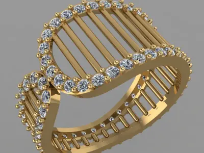 Engagement ring for women  3D Print Model 3D print model