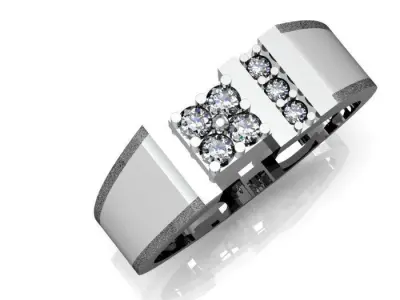 men daimond ring 3D print model