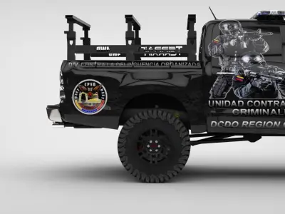 TOYOTA HILUX 2008 POLICIAL VENEZOLANA  3D model