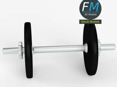 Gym equipment dumbbell 3D model