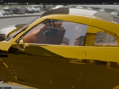 Car Nissan GT-R Low-poly 3D model
