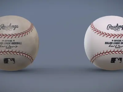Rawlings Baseball - Clean and Dirty Variants Low-poly 3D model