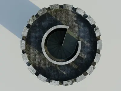 Tower 3D model textures PBR 4K  Low-poly 3D model