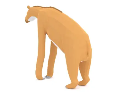Low Poly Cartoon Chalicotherium Low-poly 3D model
