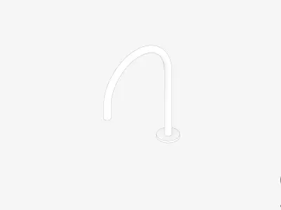 Sink Mixer - Luxury - Axis - Hob - Gooseneck - 220 Low-poly 3D model