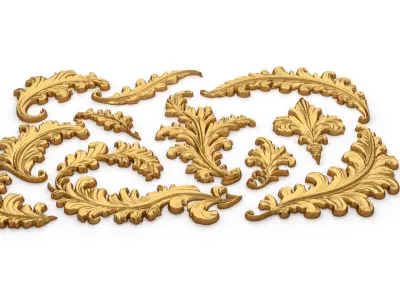 Acanthus Leaves Collection-03 3D model