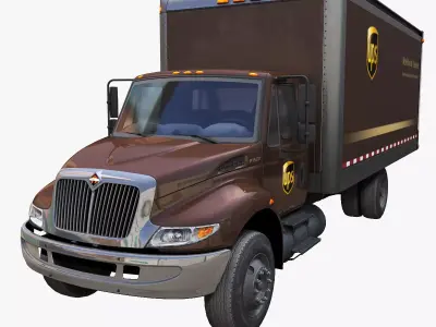 UPS Durastar delivery truck Low-poly 3D model