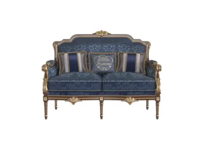 Luxury midnight loveseat by Modenese 3D model